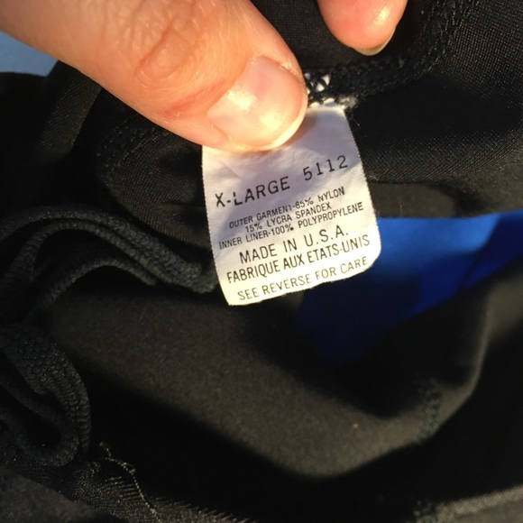 Gently used blue and black cycling shorts - Picture 2 of 4